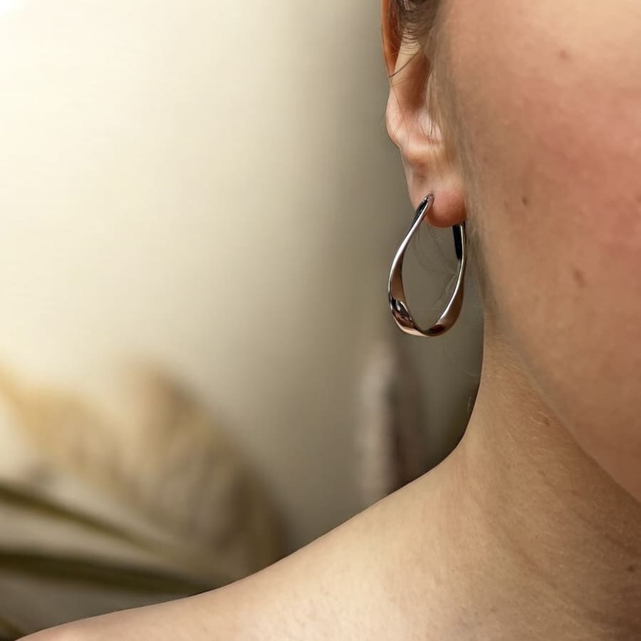 Alabat Silver: srebrne kolczyki w kształcie kropli - Pearlippines Biżuteria