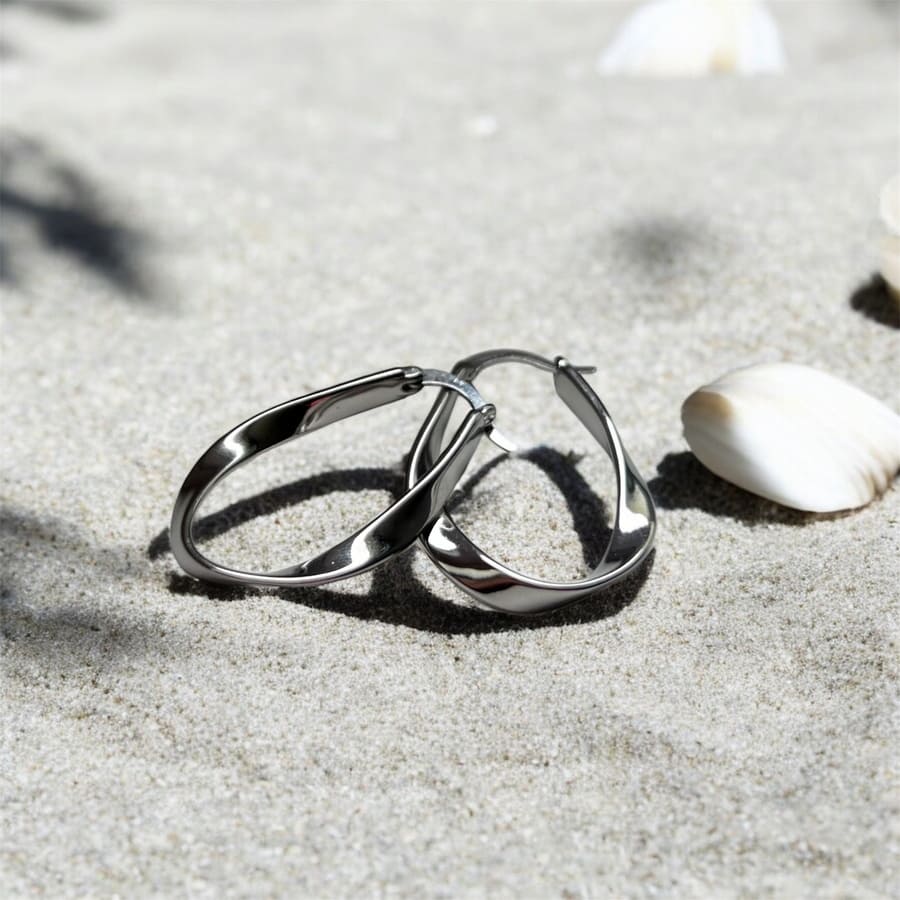 Alabat Silver: srebrne kolczyki w kształcie kropli - Pearlippines Biżuteria