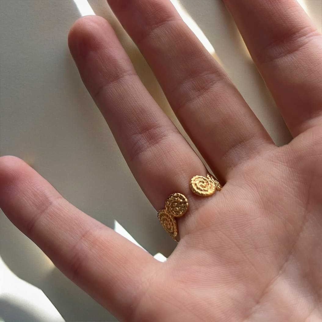 Ancient: regulowany pierścionek w stylu starożytnym - Pearlippines Biżuteria