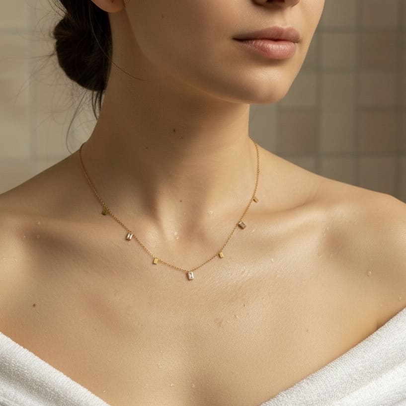 Anini Sparkle: delikatny naszyjnik z kryształkami - Pearlippines Biżuteria