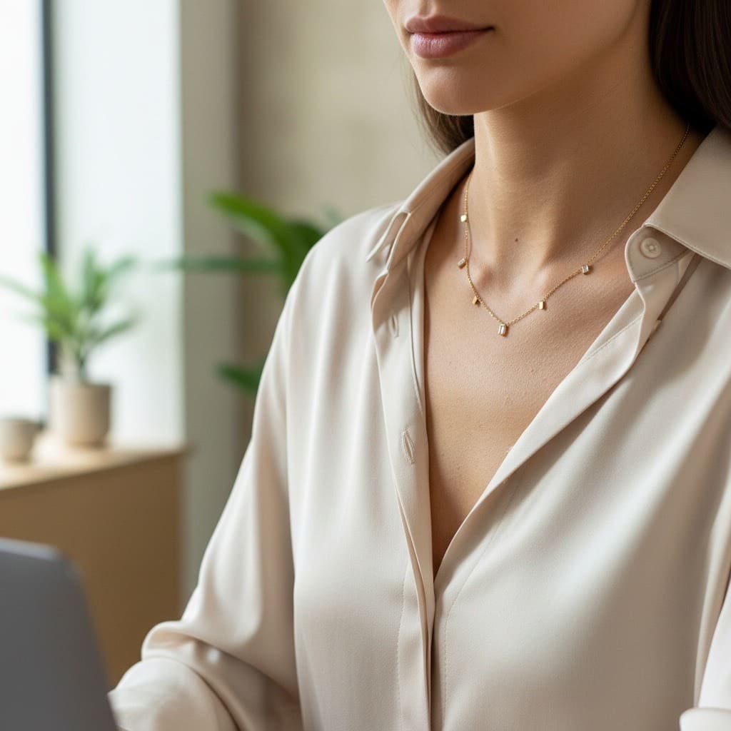 Anini Sparkle: delikatny naszyjnik z kryształkami - Pearlippines Biżuteria