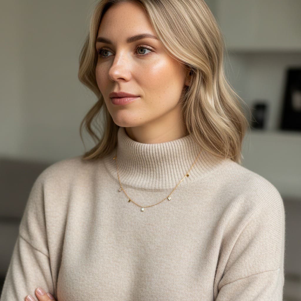 Anini Sparkle: delikatny naszyjnik z kryształkami - Pearlippines Biżuteria