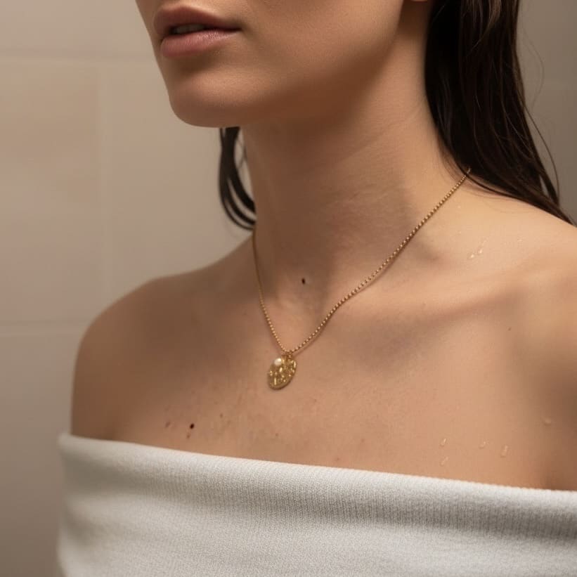 Aurora Coin: naszyjnik z morskim medalionem - Pearlippines Biżuteria