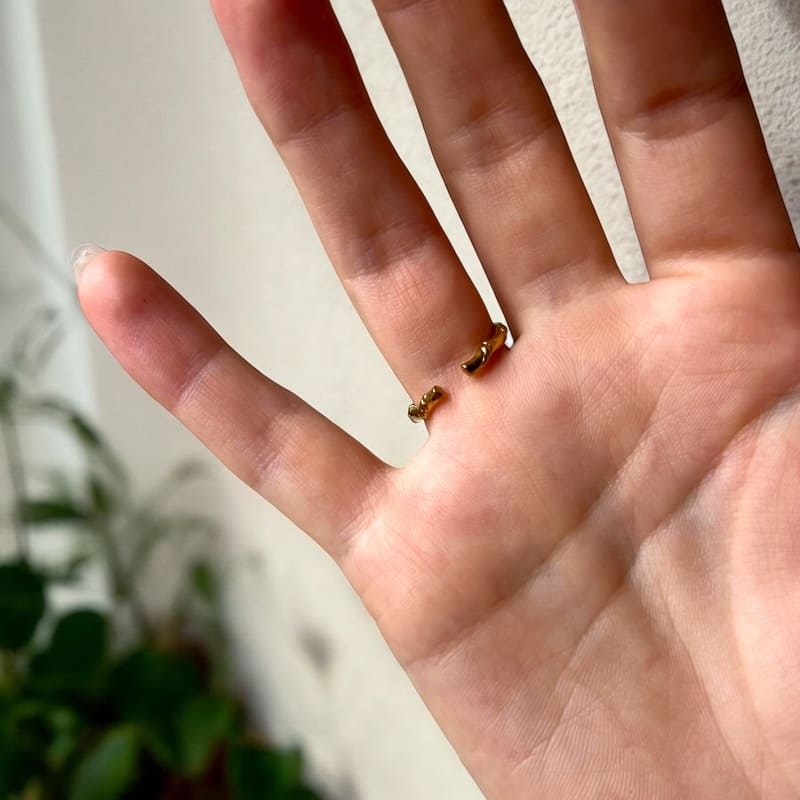Bamboo: regulowany pierścionek z motywem bambusa - Pearlippines Biżuteria