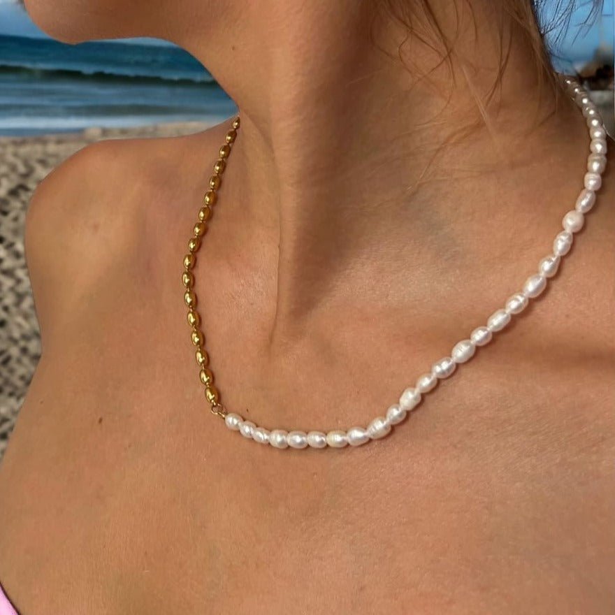 Biliran: elegancki naszyjnik z perłami słodkowodnymi - Pearlippines Biżuteria