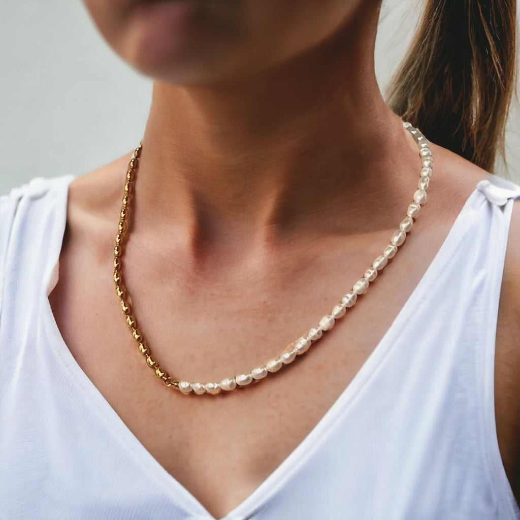 Biliran: elegancki naszyjnik z perłami słodkowodnymi - Pearlippines Biżuteria