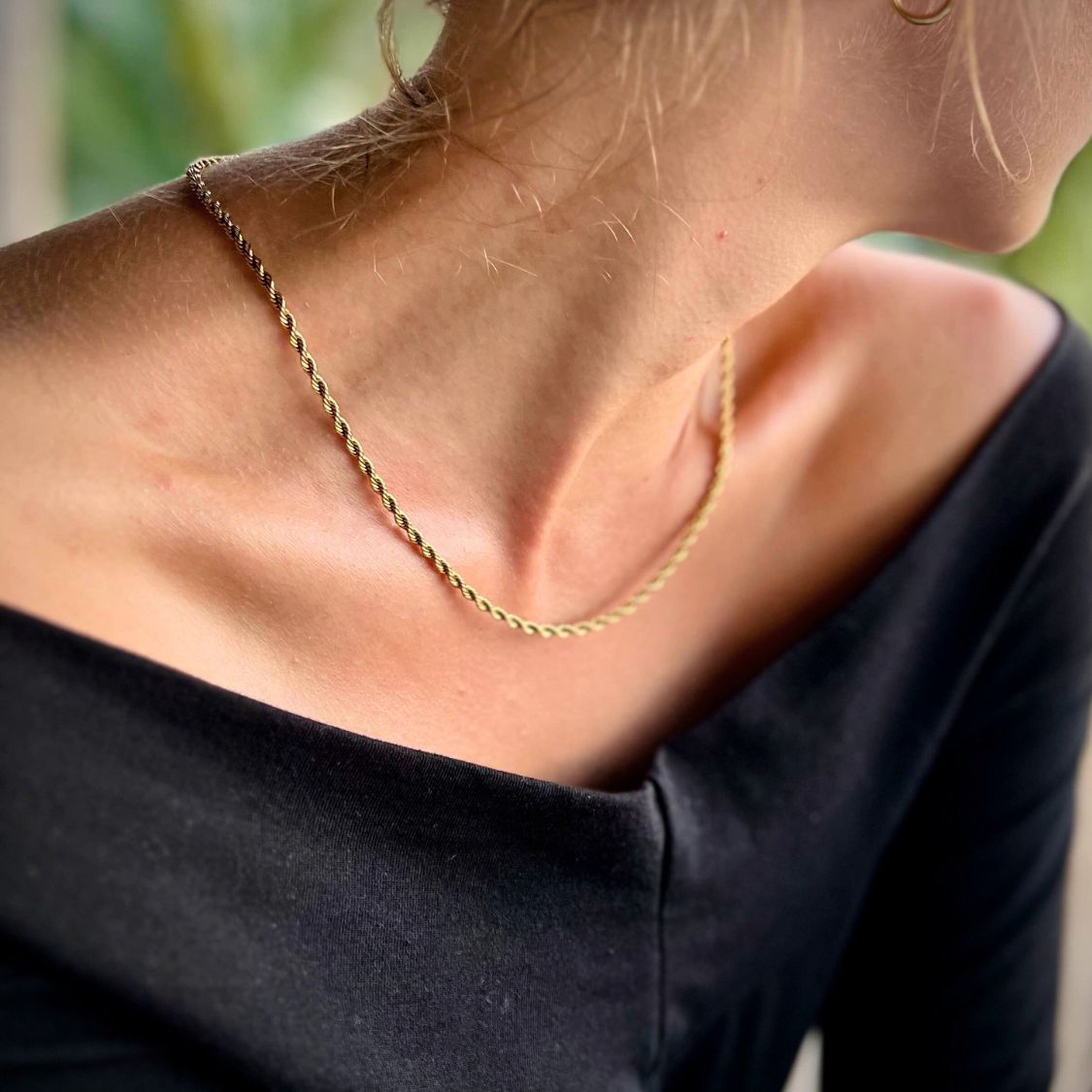 Bohol: złoty naszyjnik o marynarskim splocie - Pearlippines Biżuteria