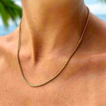 Bohol: złoty naszyjnik o marynarskim splocie - Pearlippines Biżuteria