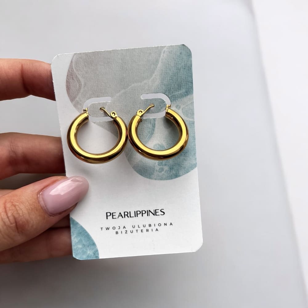 Bold Hoops: Klasyczne kolczyki koła - Pearlippines Biżuteria
