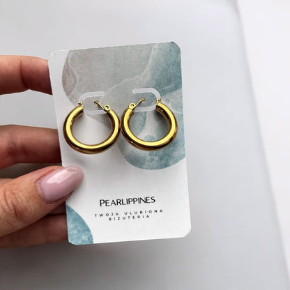 Bold Hoops: Klasyczne kolczyki koła - Pearlippines Biżuteria