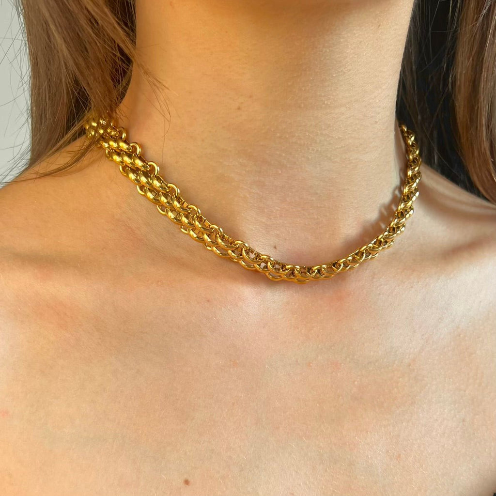 Bold Links: Gruby dwustronny naszyjnik - Pearlippines Biżuteria