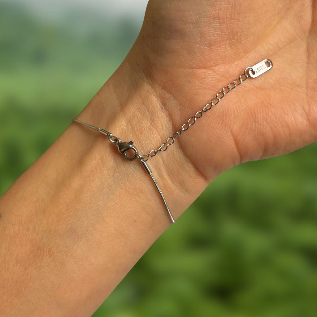 Cienka minimalistyczna bransoletka ze stali chirurgicznej - Pearlippines Biżuteria