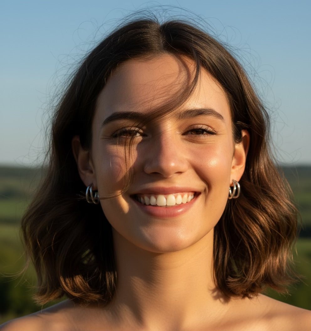 Cove Drop: srebrne kolczyki podwójne owale - Pearlippines Biżuteria