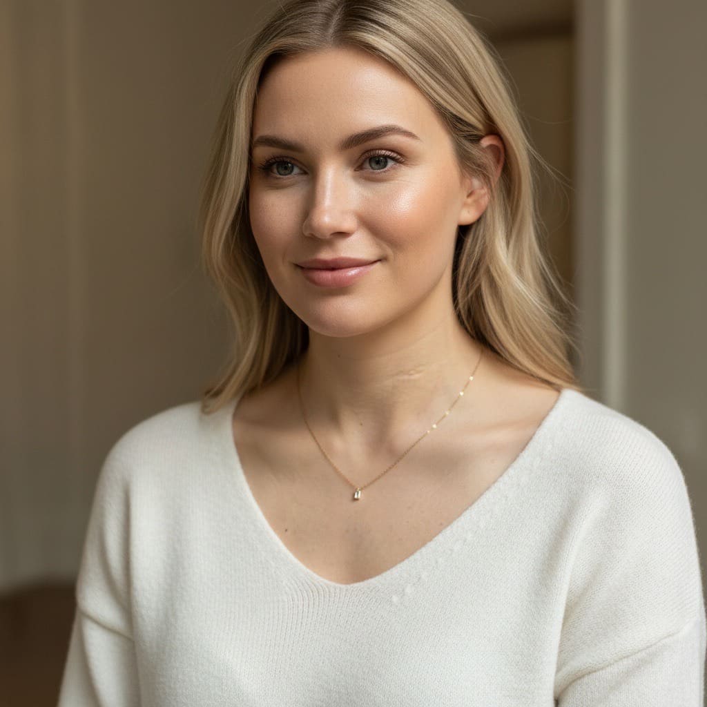 Crystal: delikatny naszyjnik z jasnym kryształkiem - Pearlippines Biżuteria