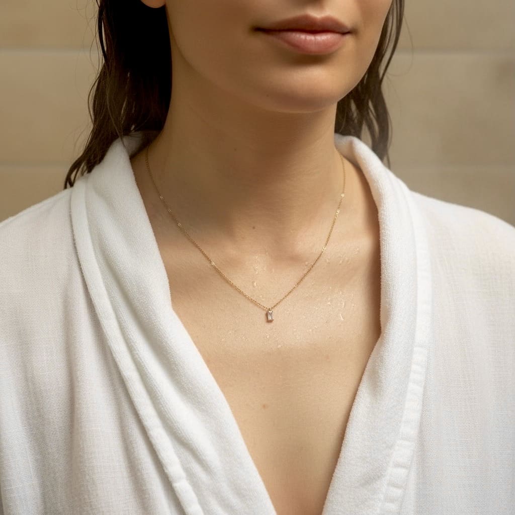 Crystal: delikatny naszyjnik z jasnym kryształkiem - Pearlippines Biżuteria