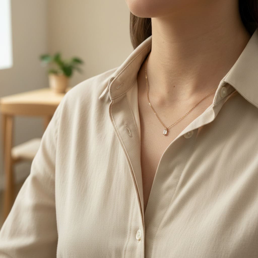 Crystal: delikatny naszyjnik z jasnym kryształkiem - Pearlippines Biżuteria