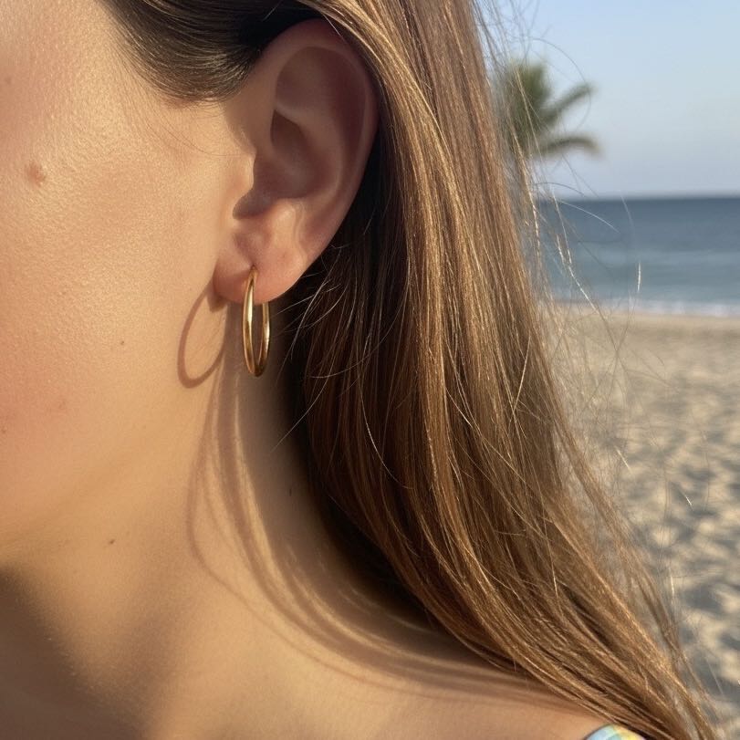 Daily Hoops: średniej wielkości kolczyki koła kolczyki kółka - Pearlippines Biżuteria