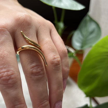 Ekstrawagancki, piękny regulowany pierścionek - Pearlippines Biżuteria