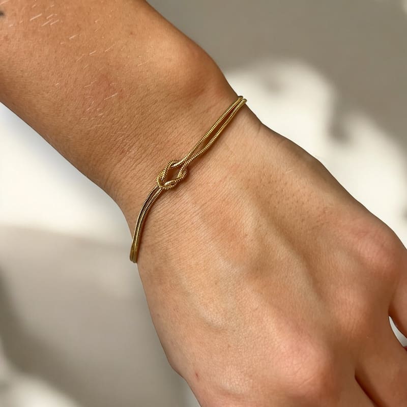 Elegancka bransoletka z supełkiem - Pearlippines Biżuteria