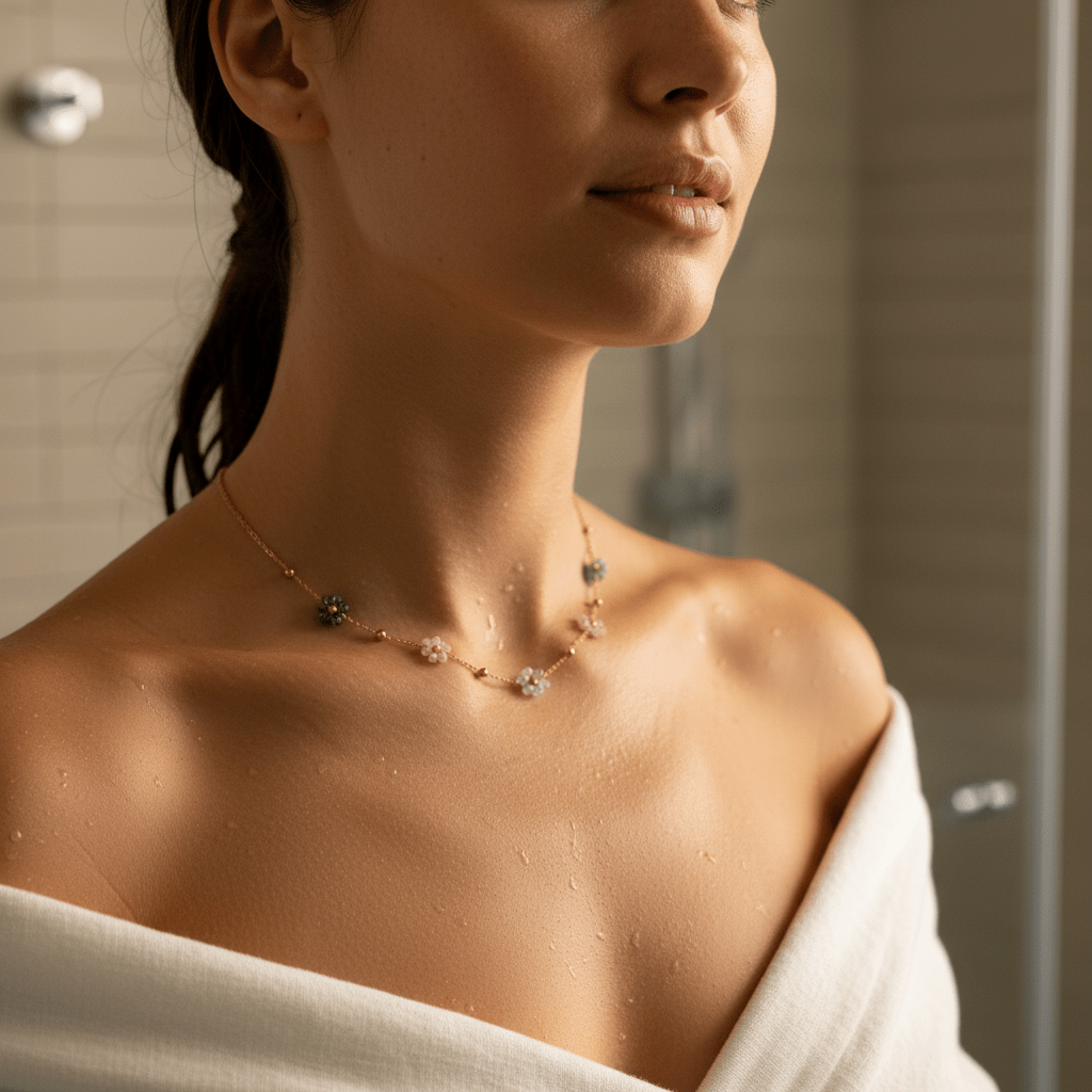 Floral: Łańcuszek z Kolorowymi Kwiatkami - Pearlippines Biżuteria