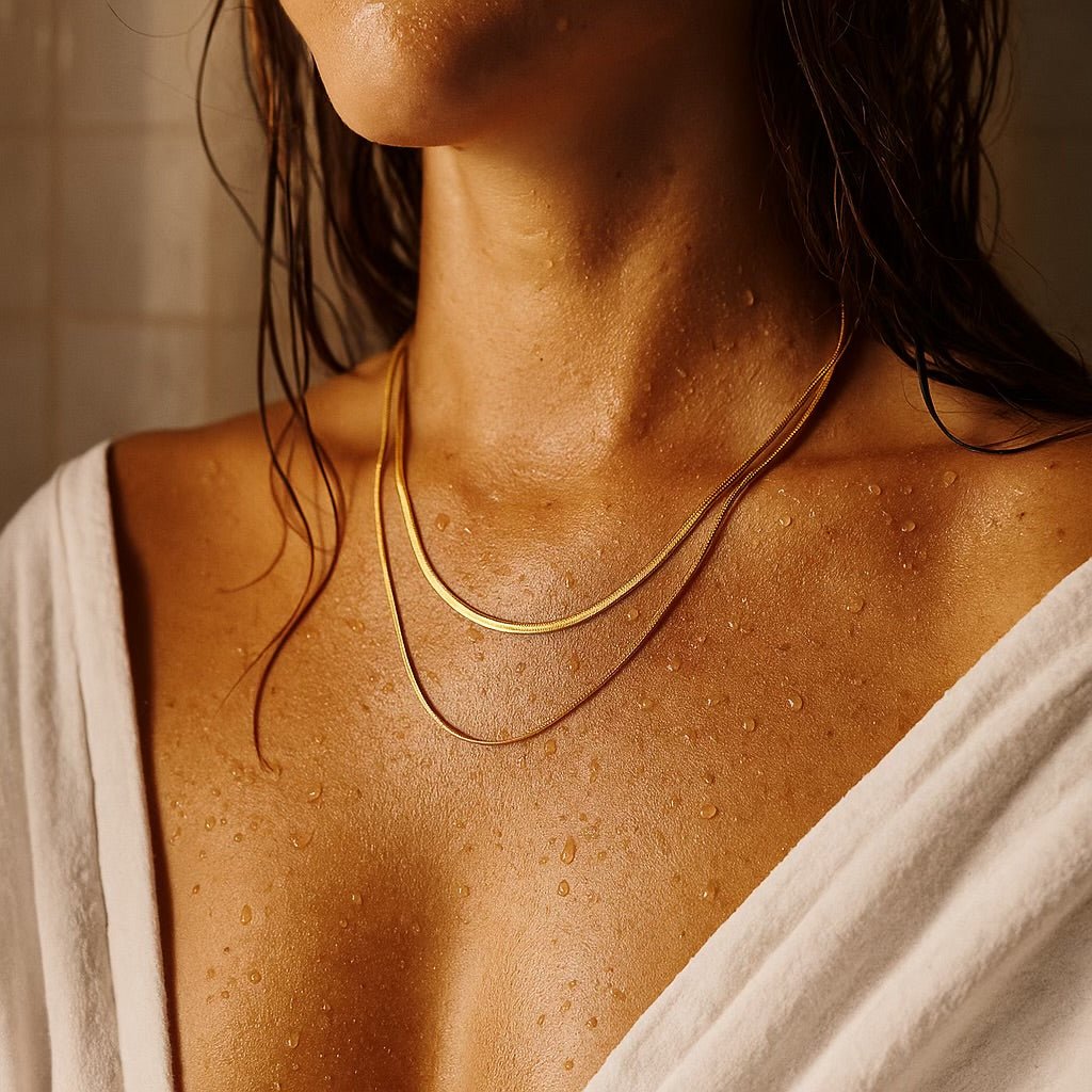 Golden Duo: podwójny złoty naszyjnik - Pearlippines Biżuteria