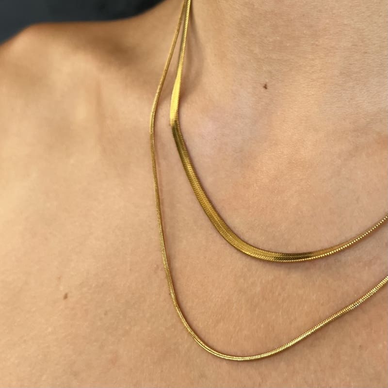 Golden Duo: podwójny złoty naszyjnik - Pearlippines Biżuteria