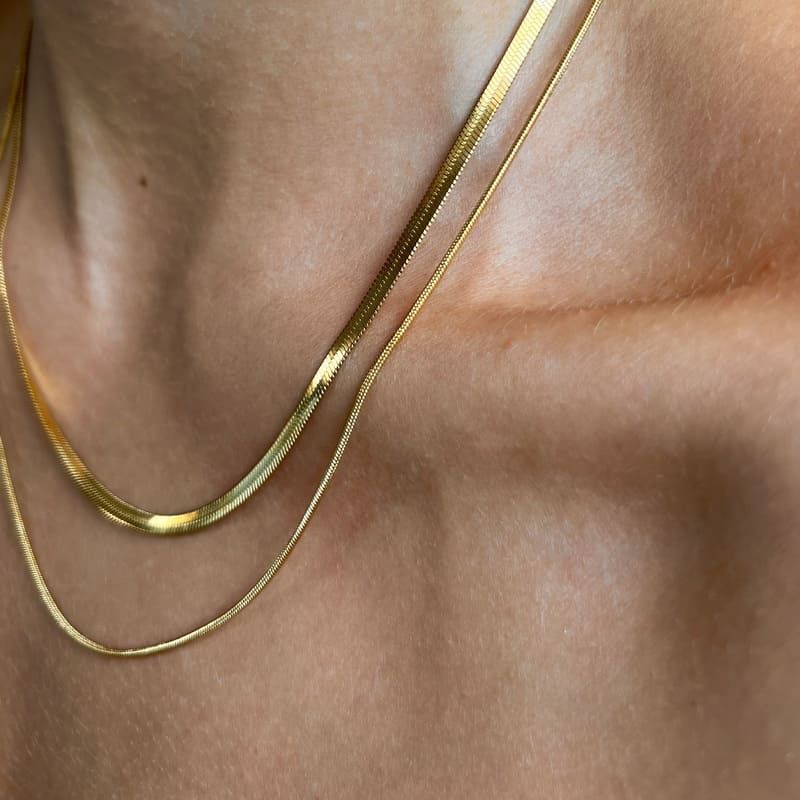 Golden Duo: podwójny złoty naszyjnik - Pearlippines Biżuteria