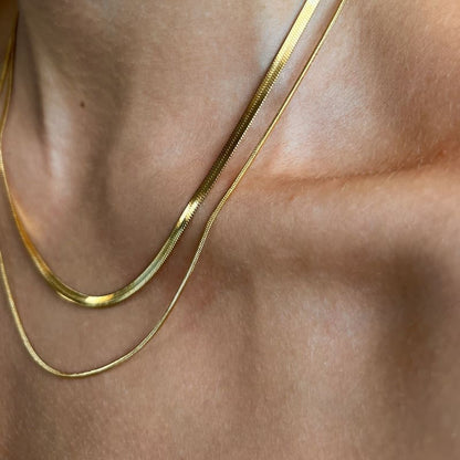 Golden Duo: podwójny złoty naszyjnik - Pearlippines Biżuteria