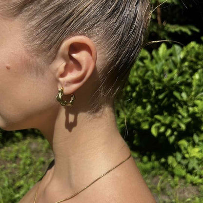 Kolczyki o nieregularnym kształcie C - Pearlippines Biżuteria