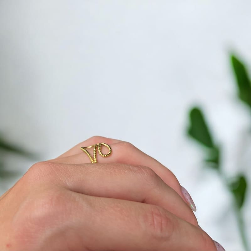 Loopy: regulowany złoty pierścionek - Pearlippines Biżuteria