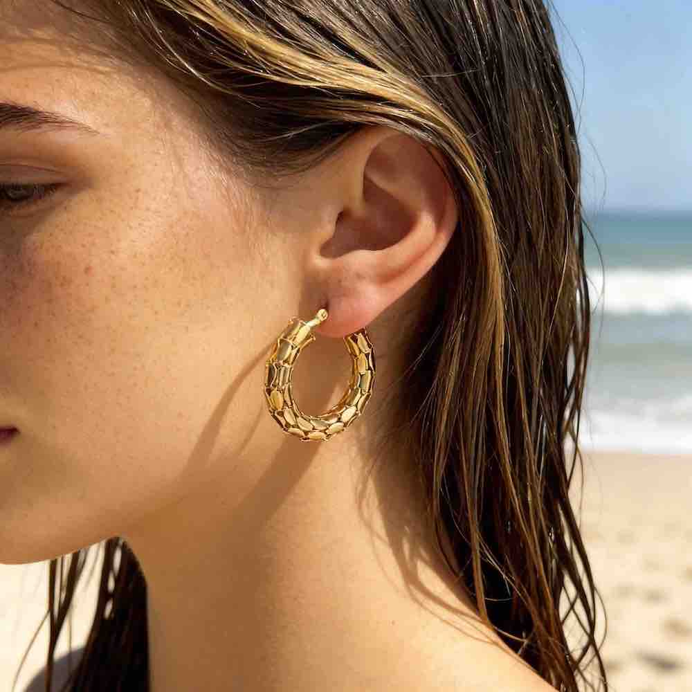 Luxe Chain: Kolczyki z eleganckim motywem - Pearlippines Biżuteria