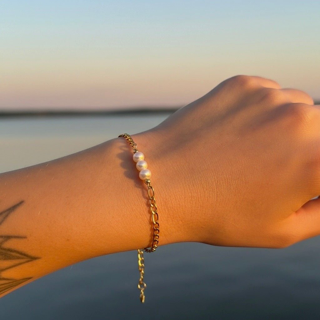 Manila Pearl: złota bransoletka z perłami - Pearlippines Biżuteria