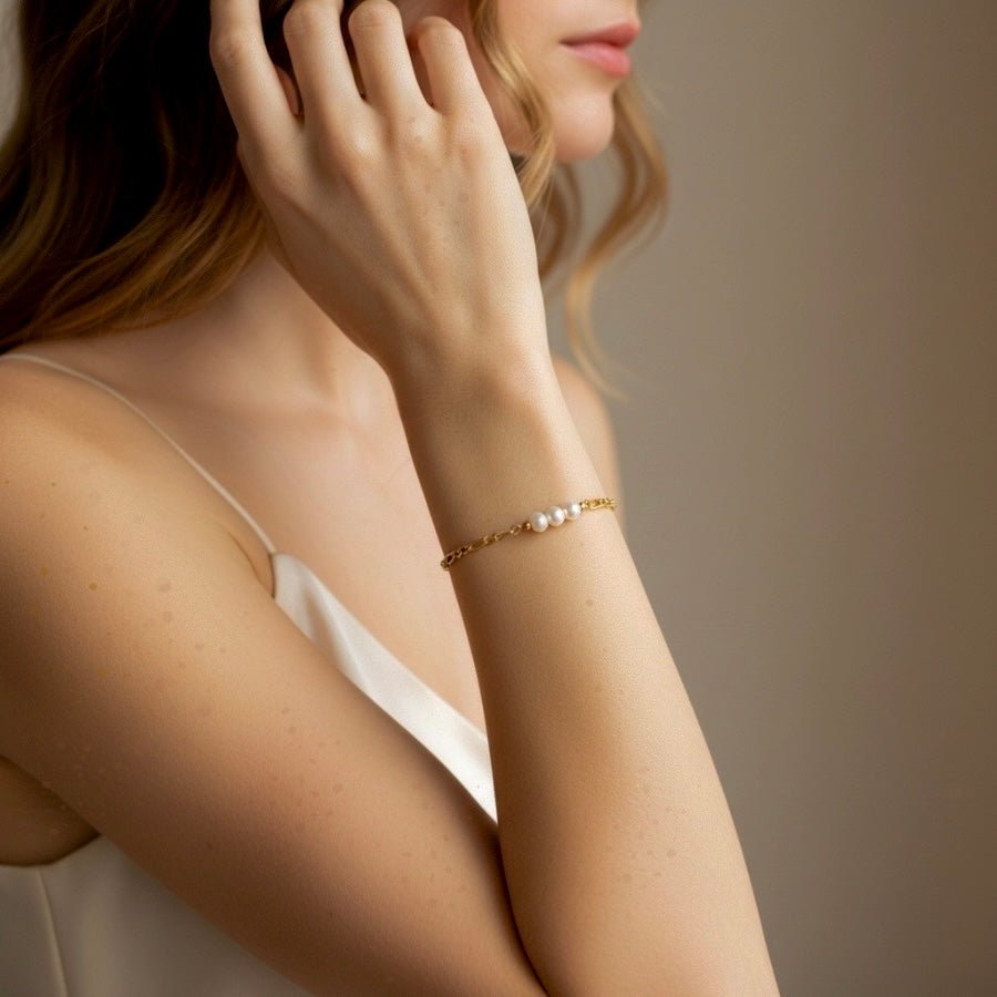 Manila Pearl: złota bransoletka z perłami - Pearlippines Biżuteria