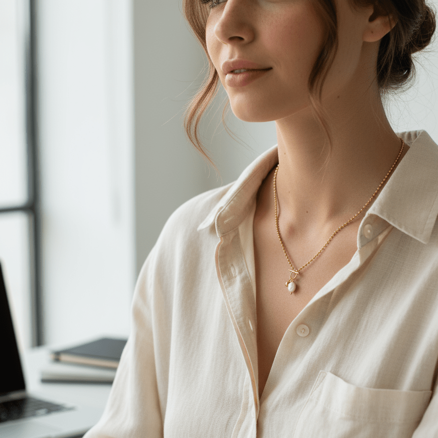 Maripipi: zapinany od dołu naszyjnik z perłą - Pearlippines Biżuteria