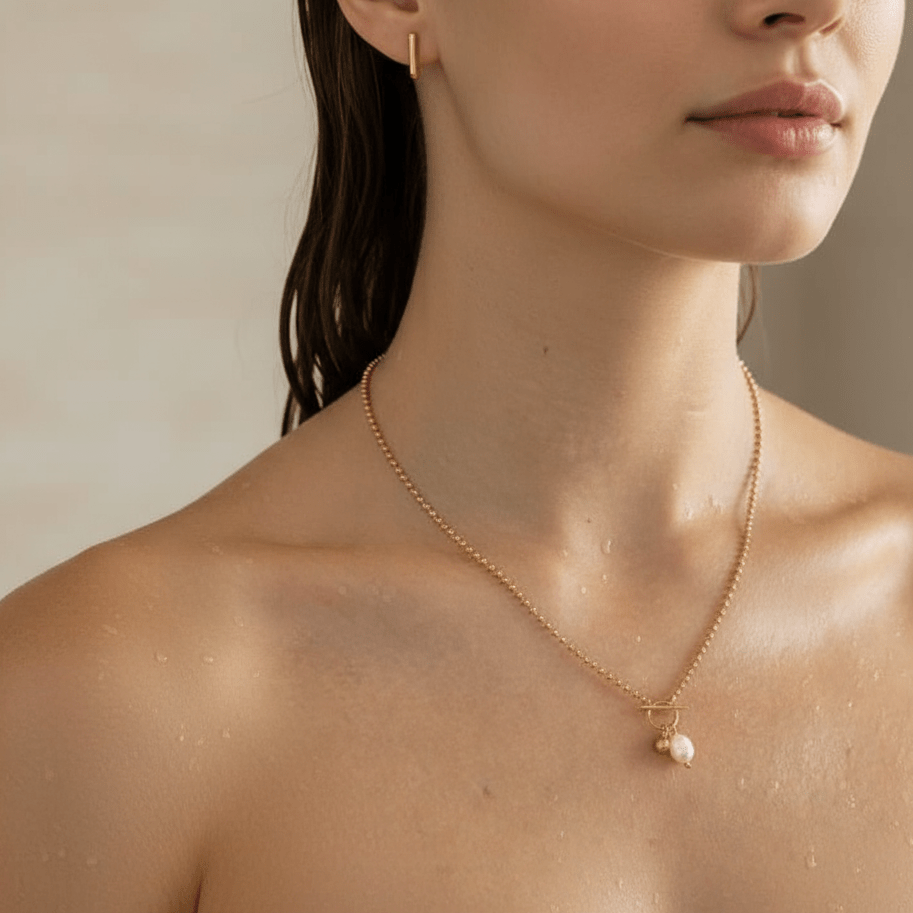 Maripipi: zapinany od dołu naszyjnik z perłą - Pearlippines Biżuteria