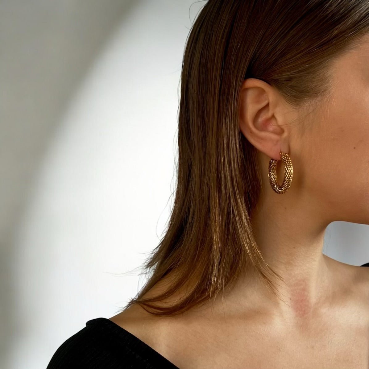 Mesh Hoops: Plecione Kolczyki Koła - Pearlippines Biżuteria