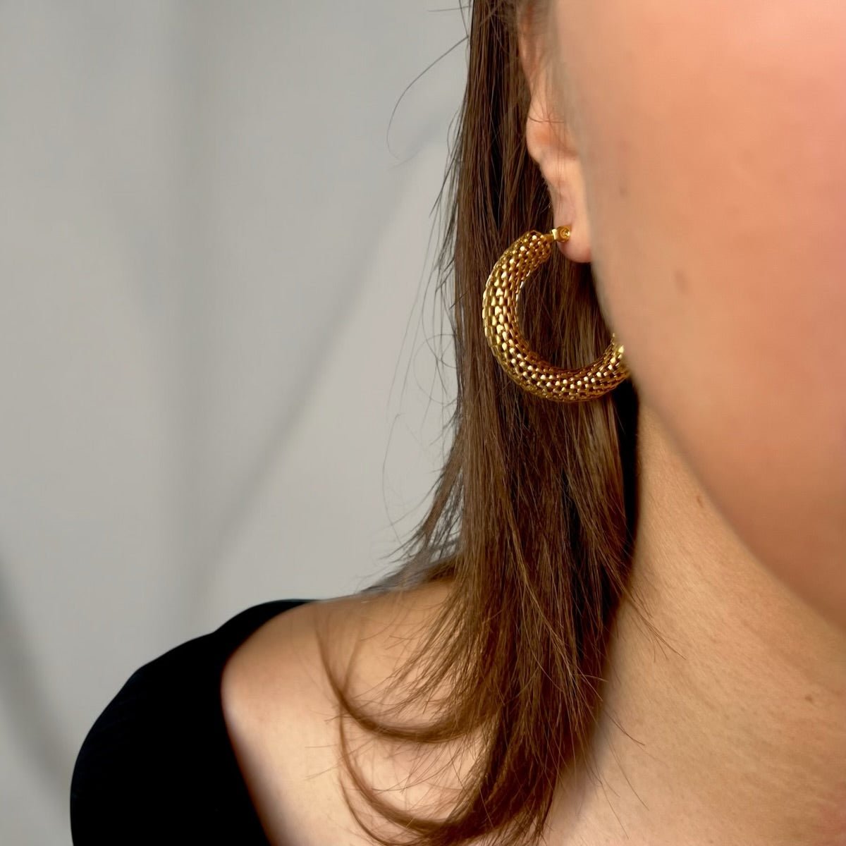 Mesh Hoops: Plecione Kolczyki Koła - Pearlippines Biżuteria