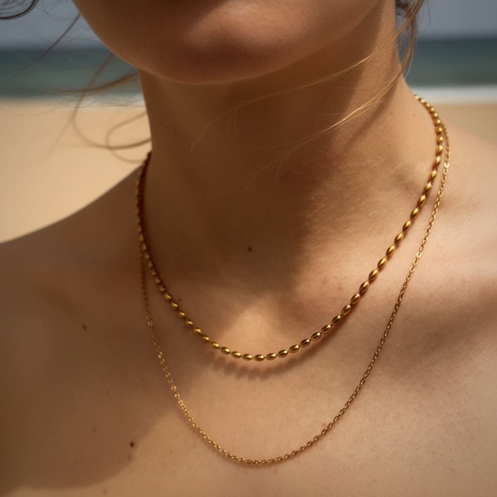 Nala Duo: podwójny naszyjnik z uroczymi koralikami - Pearlippines Biżuteria