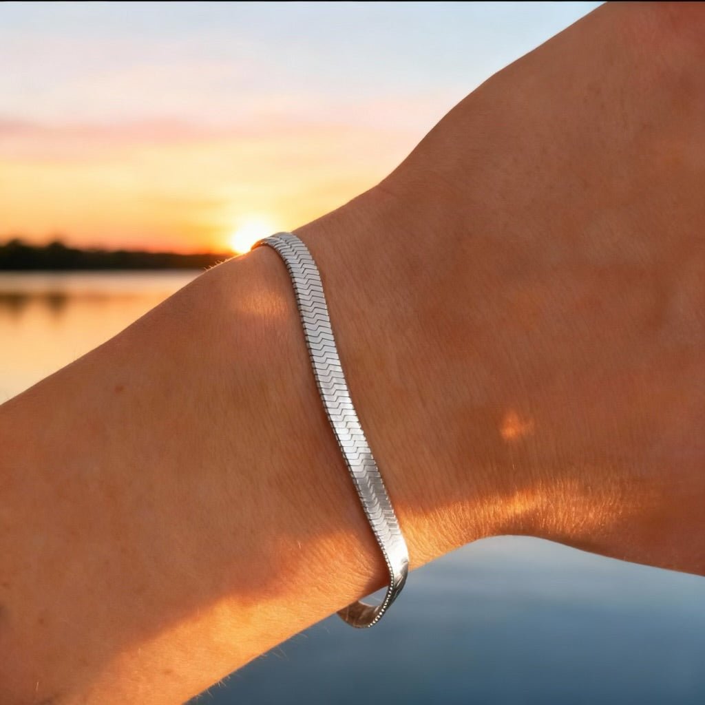 Negros: klasyczna, płaska bransoletka - Pearlippines Biżuteria