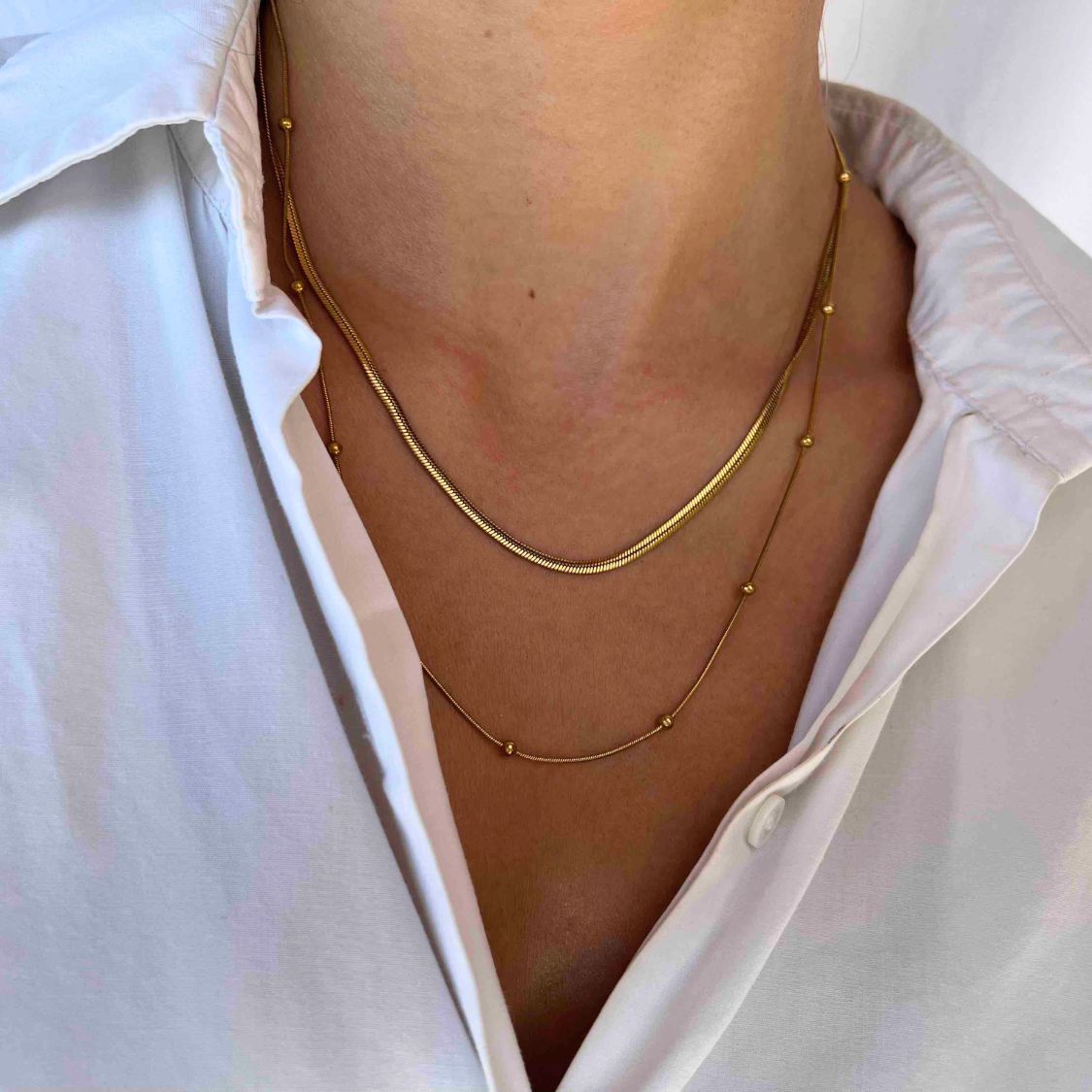 Negros: klasyczny, płaski naszyjnik do każdej stylizacji - Pearlippines Biżuteria