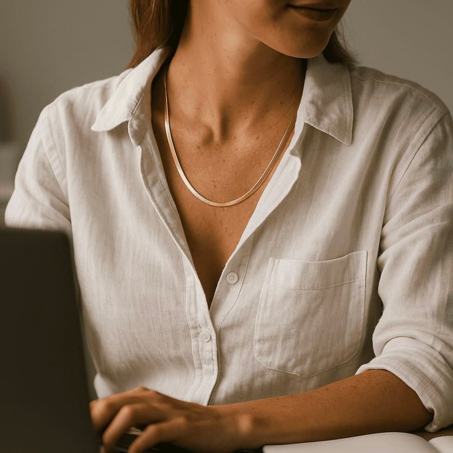 Negros: klasyczny, płaski naszyjnik do każdej stylizacji - Pearlippines Biżuteria