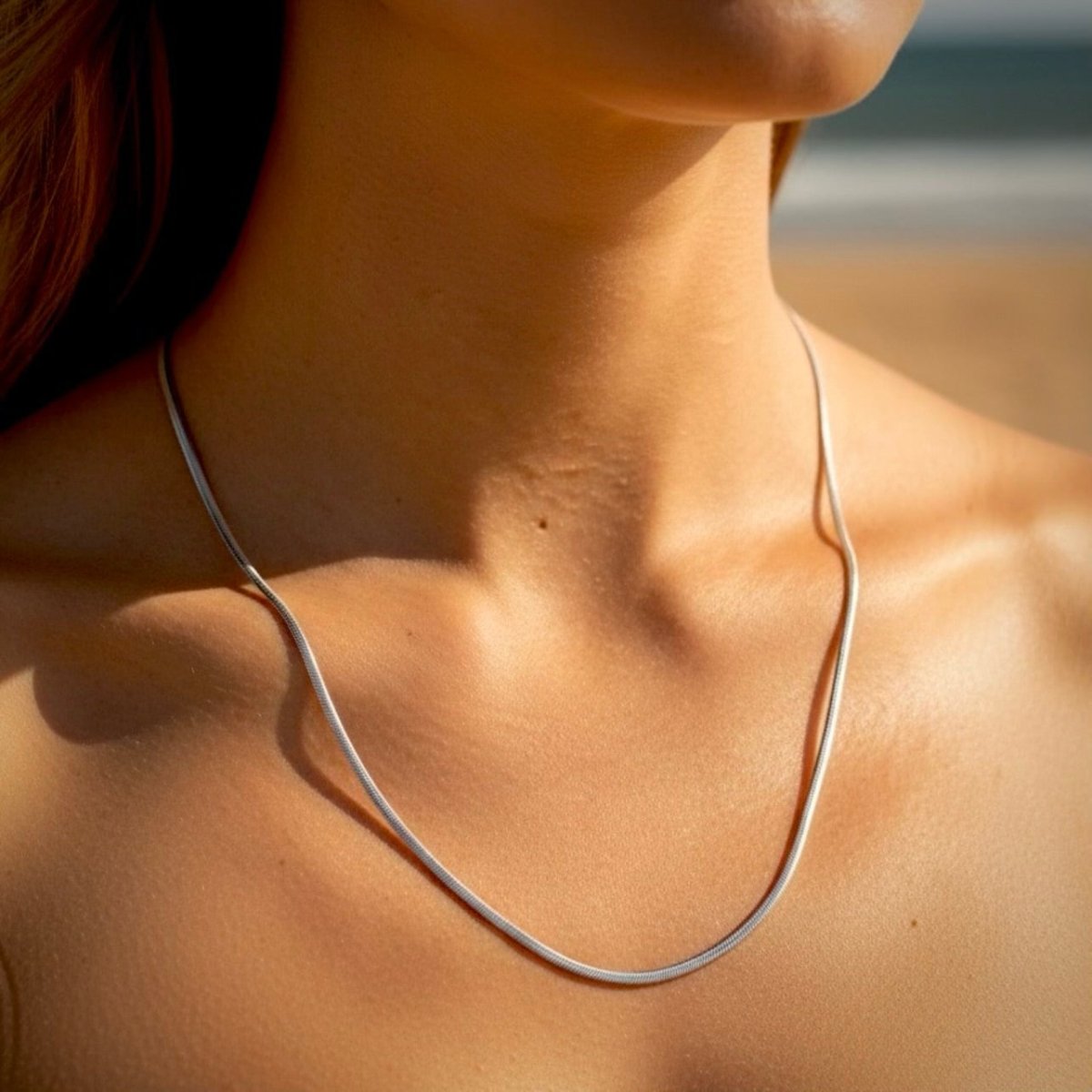 Negros: klasyczny srebrny naszyjnik ze stali - Pearlippines Biżuteria