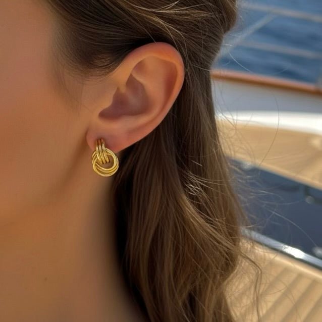 Orbit Hoops: Złote kolczyki wielowarstwowe - Pearlippines Biżuteria