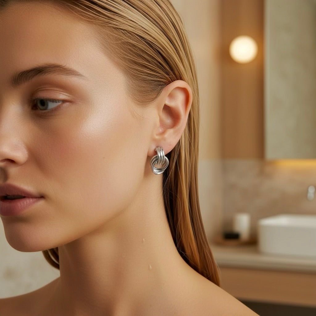 Orbit Hoops: Złote kolczyki wielowarstwowe - Pearlippines Biżuteria