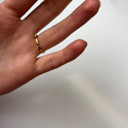 Oval Link: regulowany pierścionek obrączka - Pearlippines Biżuteria
