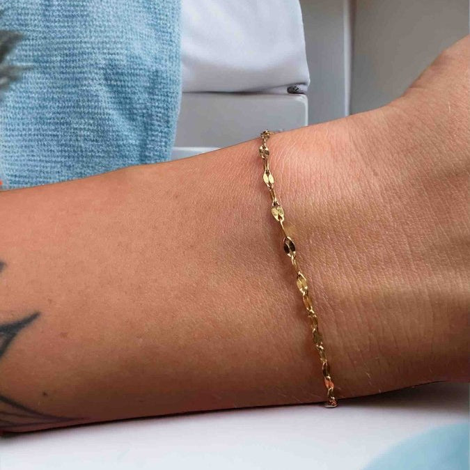 Panay: złota delikatna bransoletka - Pearlippines Biżuteria
