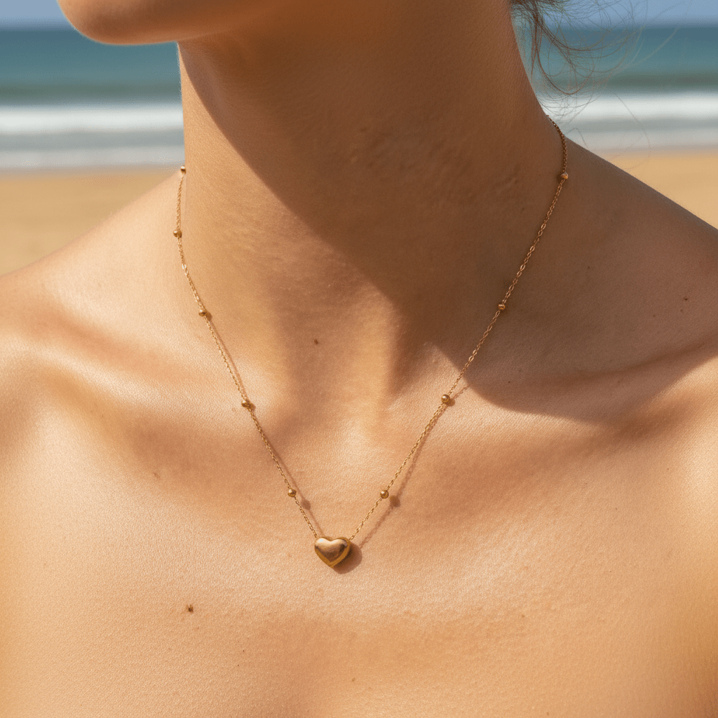 Rona: drobny naszyjnik z serduszkiem - Pearlippines Biżuteria