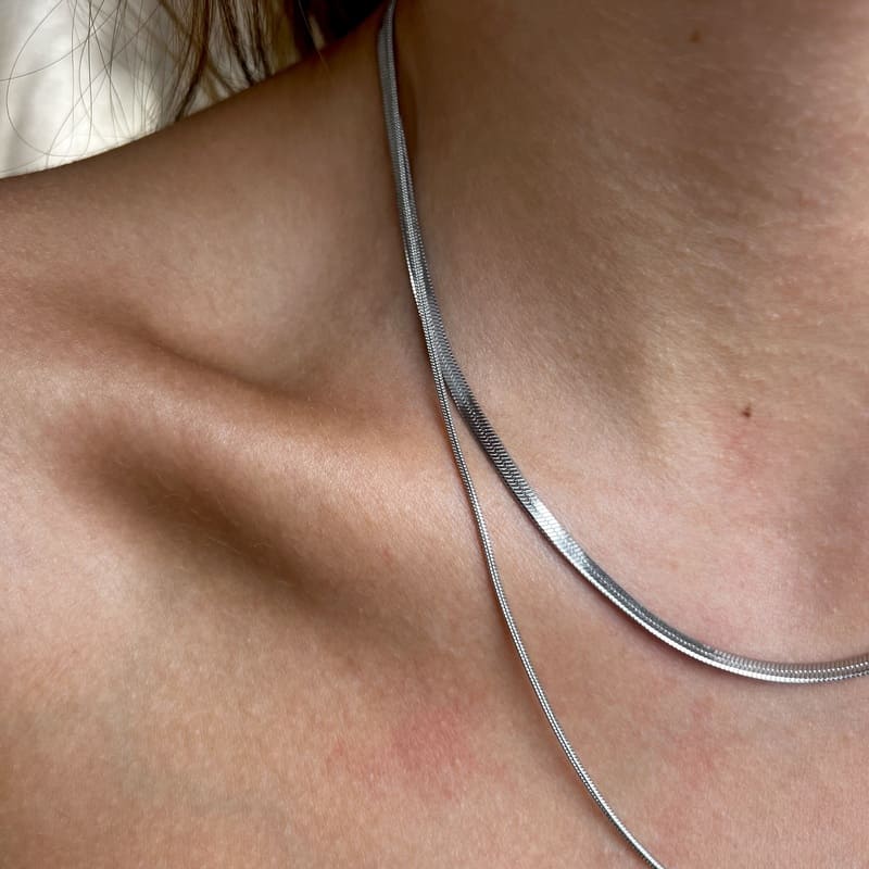 Silver Duo: podwójny srebrny naszyjnik - Pearlippines Biżuteria