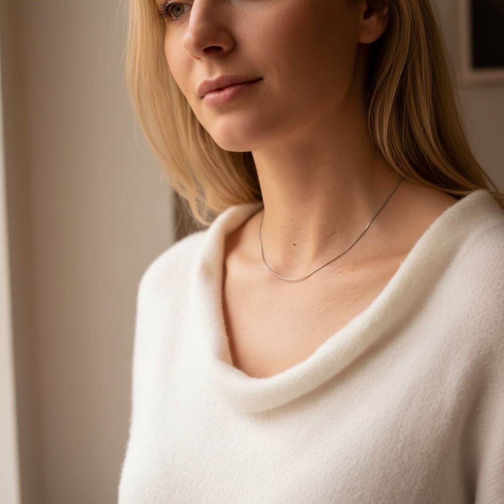Simple: minimalistyczny cienki naszyjnik łańcuszek - Pearlippines Biżuteria