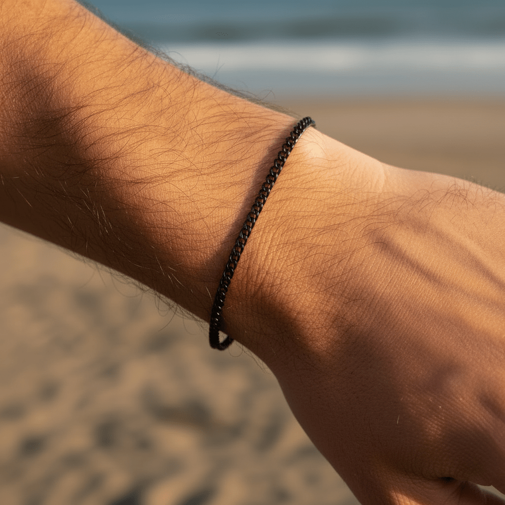 Slim: Męska bransoletka ze stali - Pearlippines Biżuteria